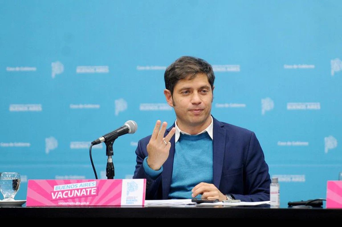 El Gobernador, Axel Kicillof, en conferencia de prensa anunciando las nuevas restricciones que regir&aacute;n en la provincia de Buenos Aires.