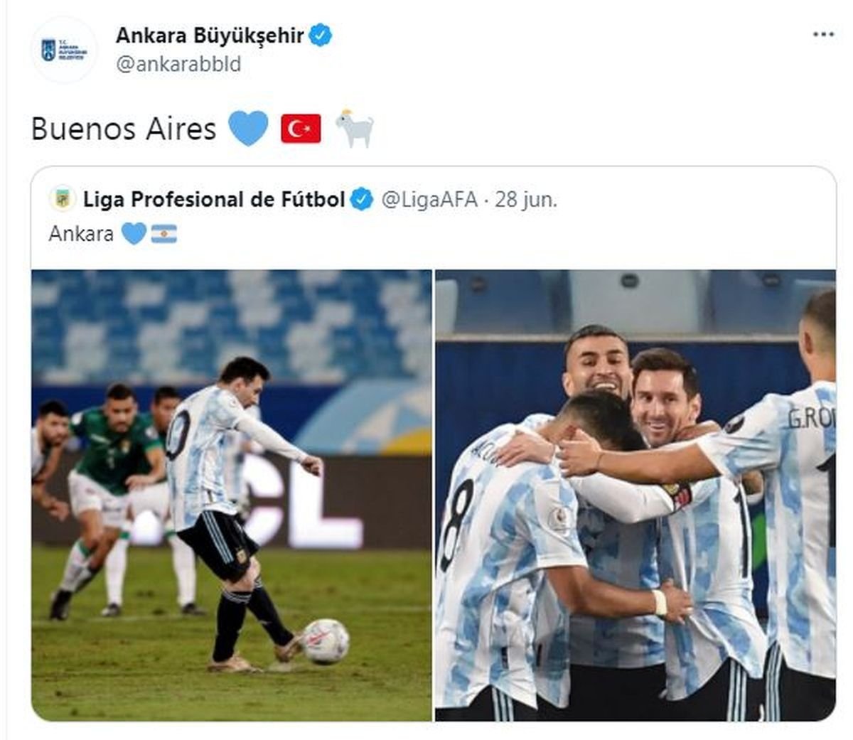 Ankara Messi super&oacute; las barreras del f&uacute;tbol y lleg&oacute; a los perfiles oficiales