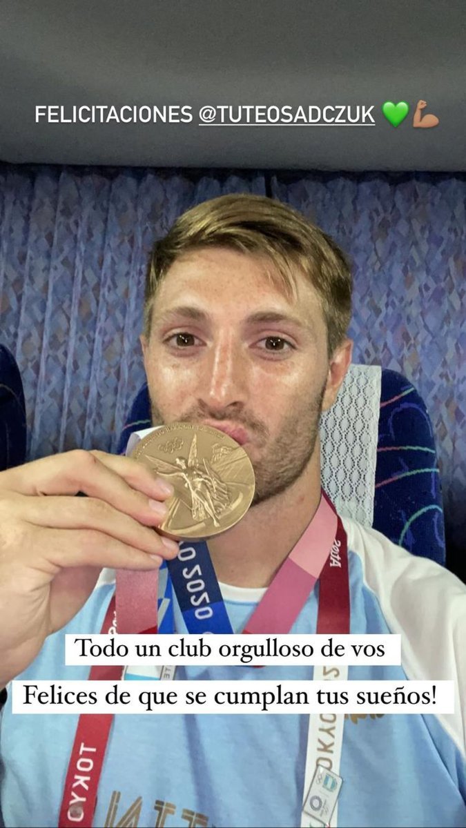 Desde el club de El Palomar felicitaron al jugador por la medalla de bronce en los Juegos Ol&iacute;mpicos