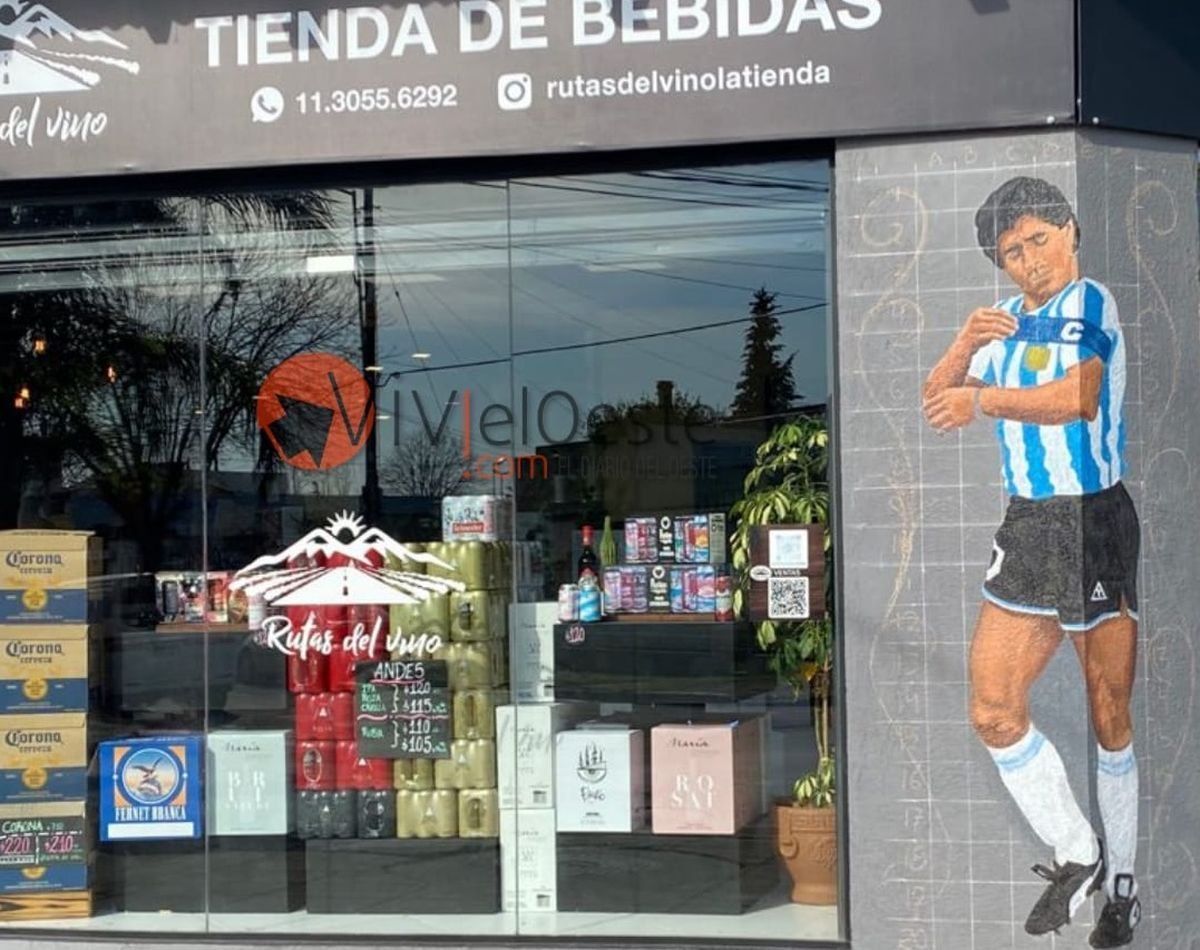 El mural de Diego Maradona en Haedo