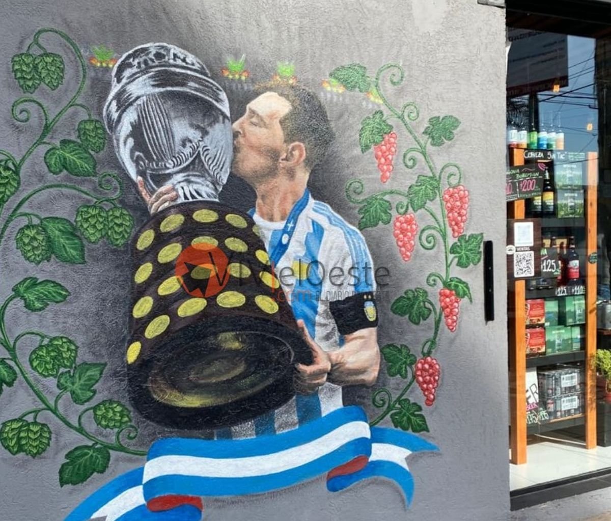 El mural de Lionel Messi ya est&aacute; terminado