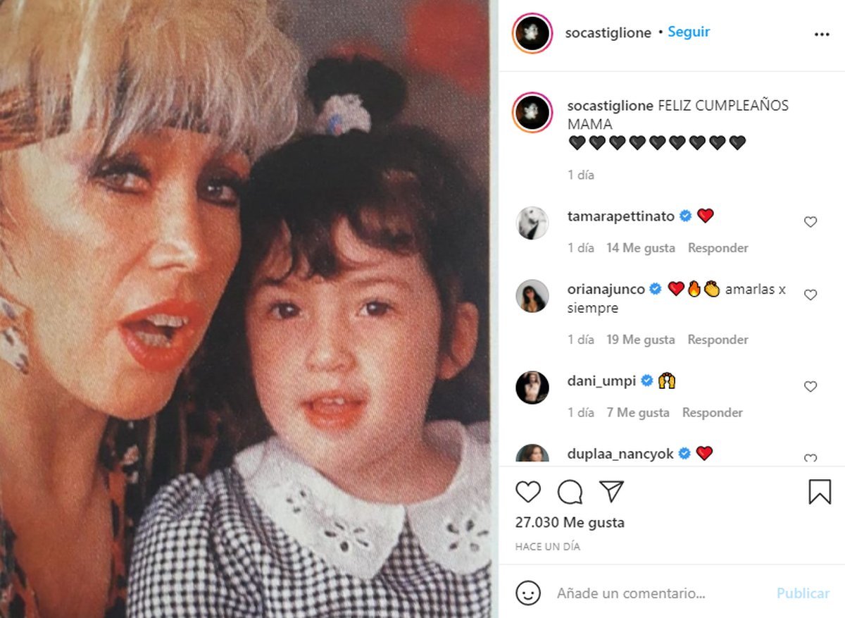 El tierno posteo de Sofia Gala, la hija de Moria por su cumplea&ntilde;os