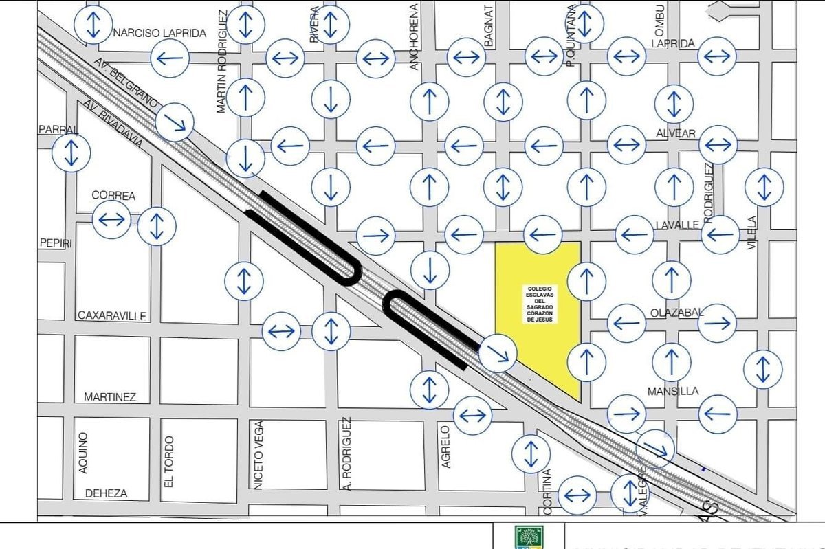 El cambio de circulaci&oacute;n en las calles del centro de Ituzaing&oacute; debido a la construcci&oacute;n de los puentes