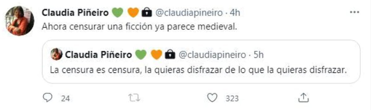 Claudia Pi&ntilde;eiro, la escritora de la serie argentina que fue acusada por evangelistas de atacar a la religi&oacute;n.