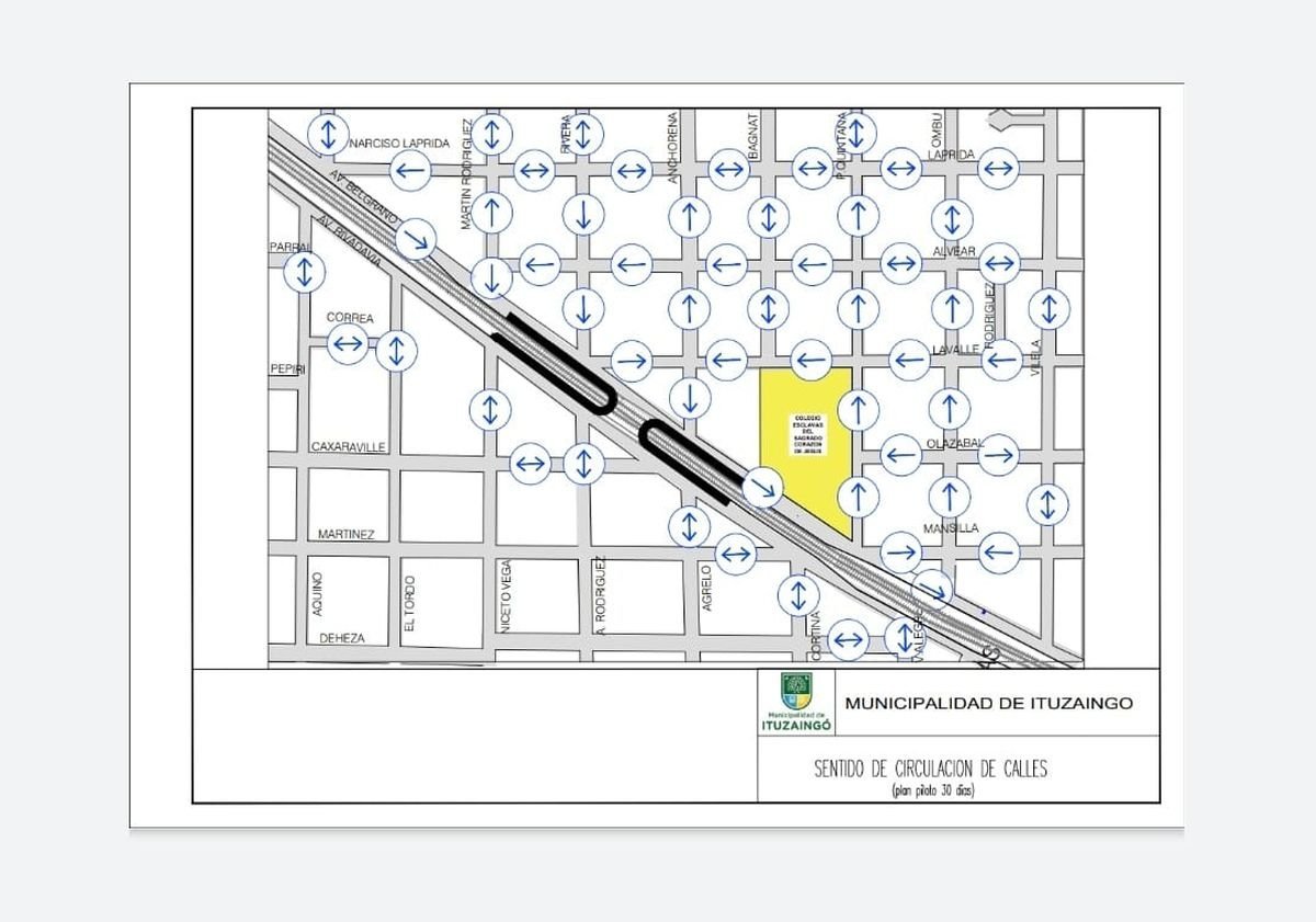 Los cambios en la circulaci&oacute;n de las calles en los alrededores de la estaci&oacute;n de Ituzaing&oacute;