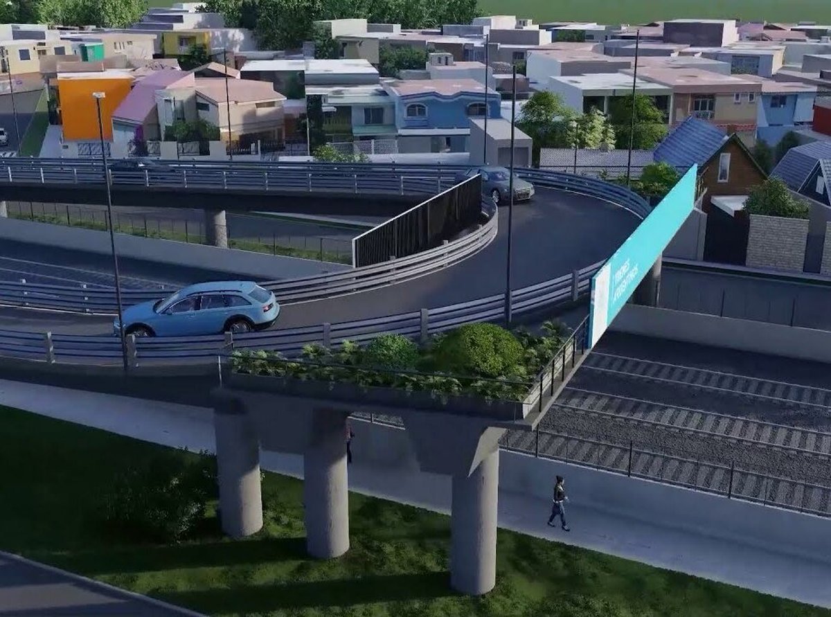 El formato del puente en Moreno ser&aacute; en U y sentido norte-sur