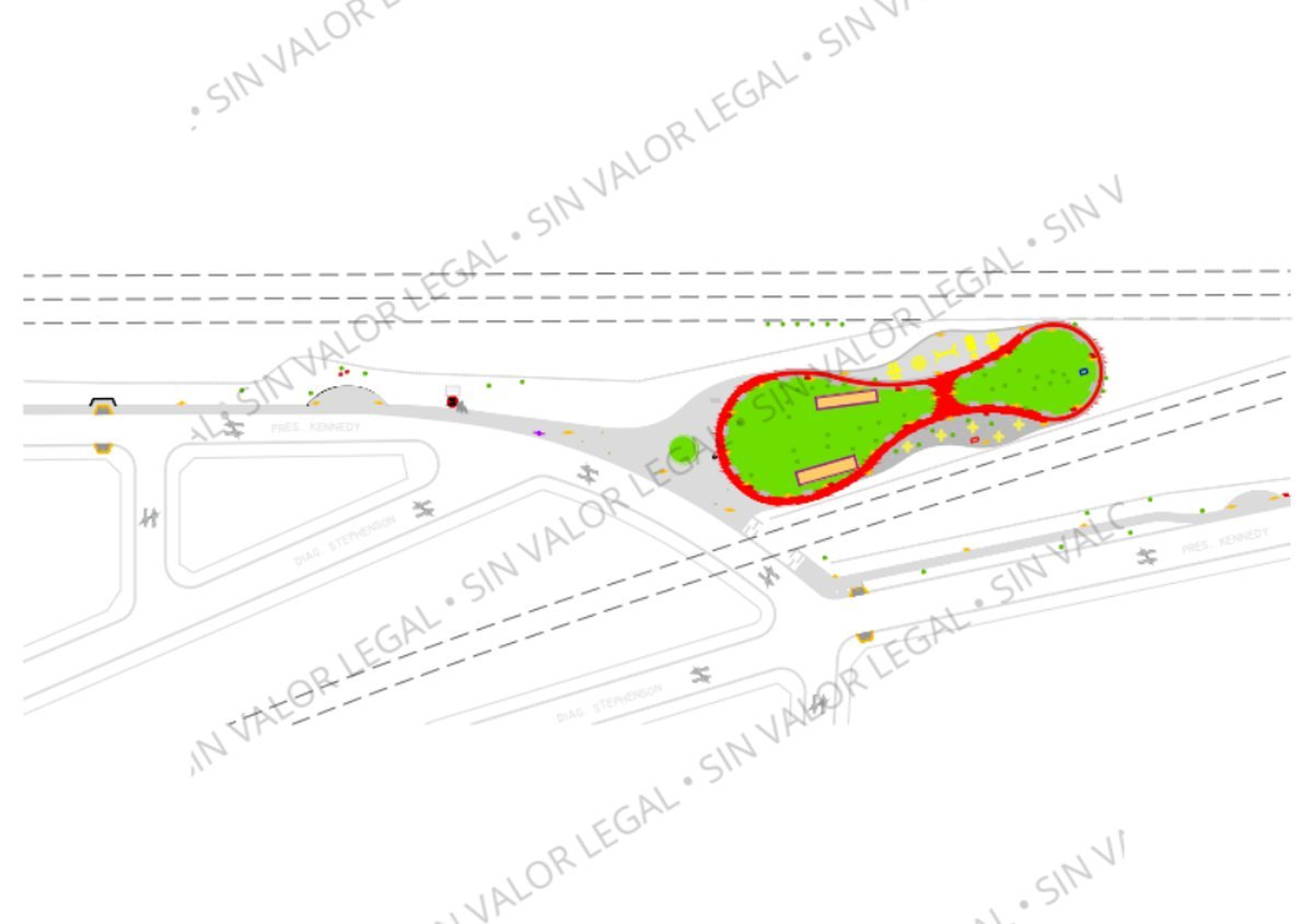 Planos del nuevo sendero aer&oacute;bico y parque l&iacute;neal Kennedy, que conectar&aacute; Caseros con Ciudad Jard&iacute;n en Tres de Febrero.