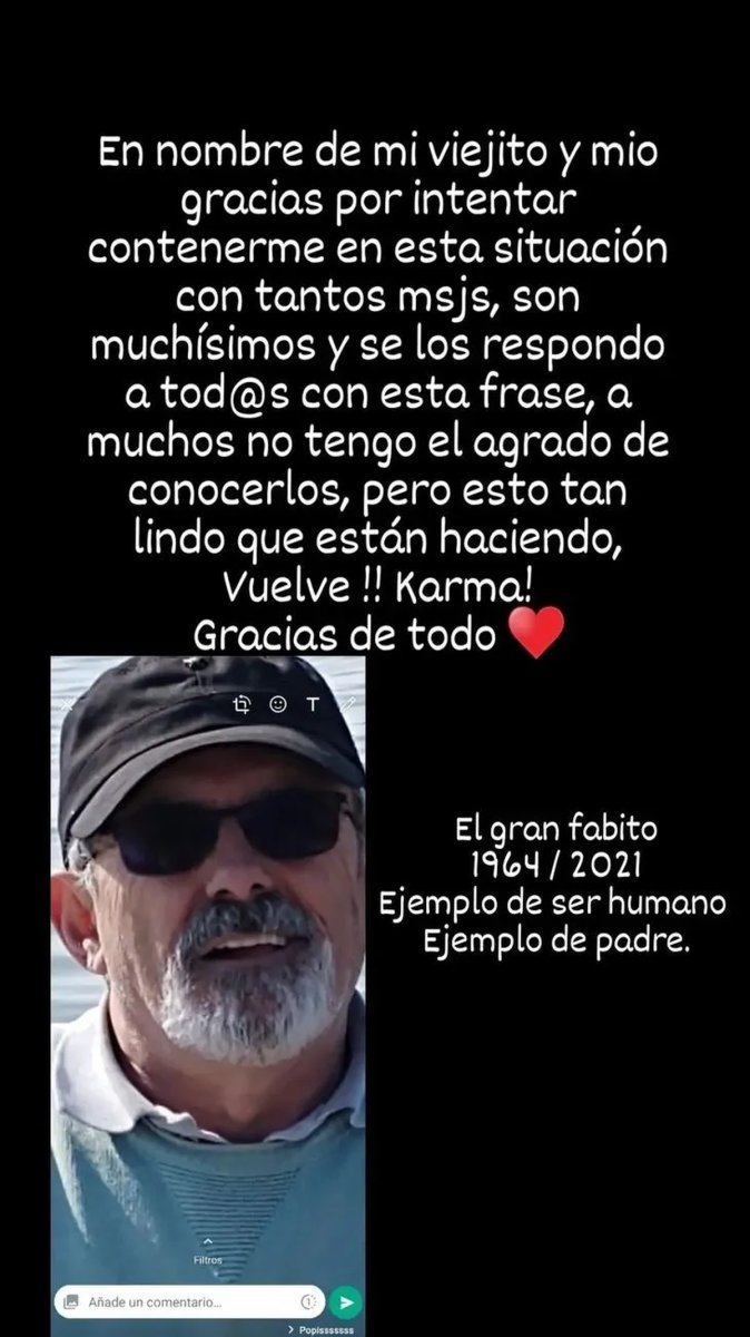La conmovedora dedicatoria de Cristian U a su padre fallecido en las redes sociales