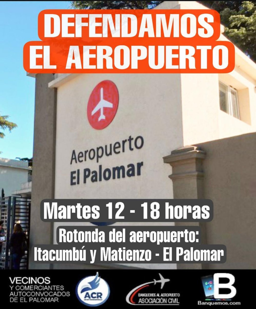 Los vecinos organizaron una manifestaci&oacute;n para pedir por la continuidad del Aeropuerto El Palomar