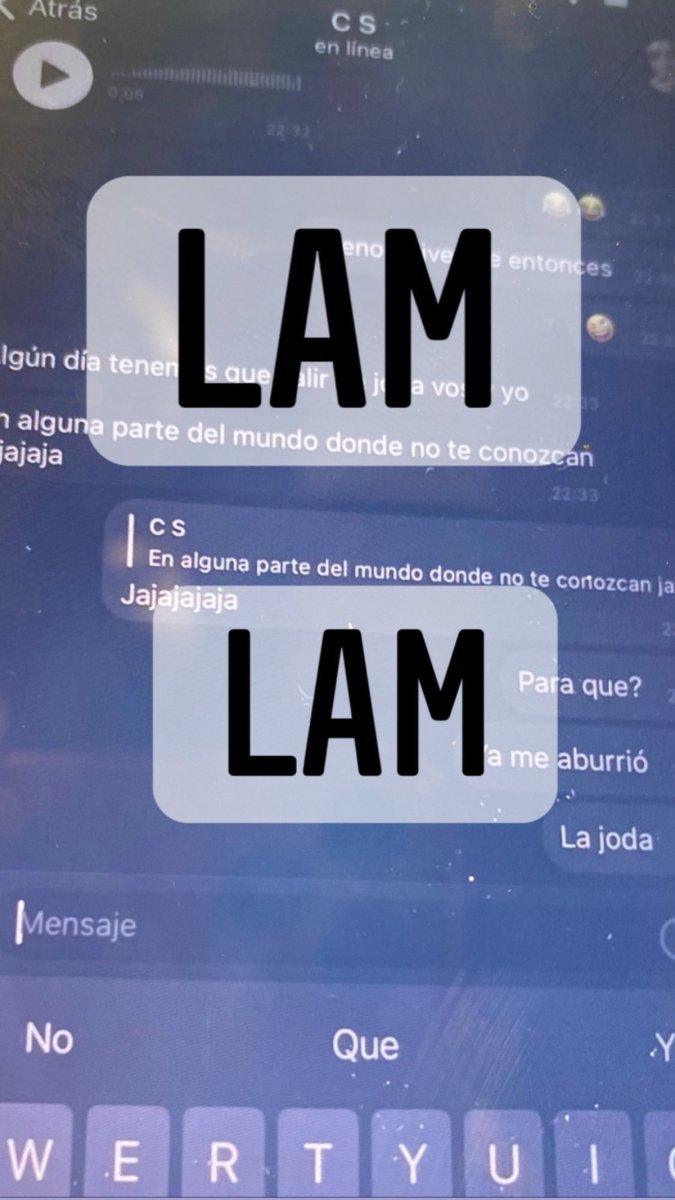 La captura del supuesto chat de Telegram que &Aacute;ngel De Brito public&oacute; en sus redes