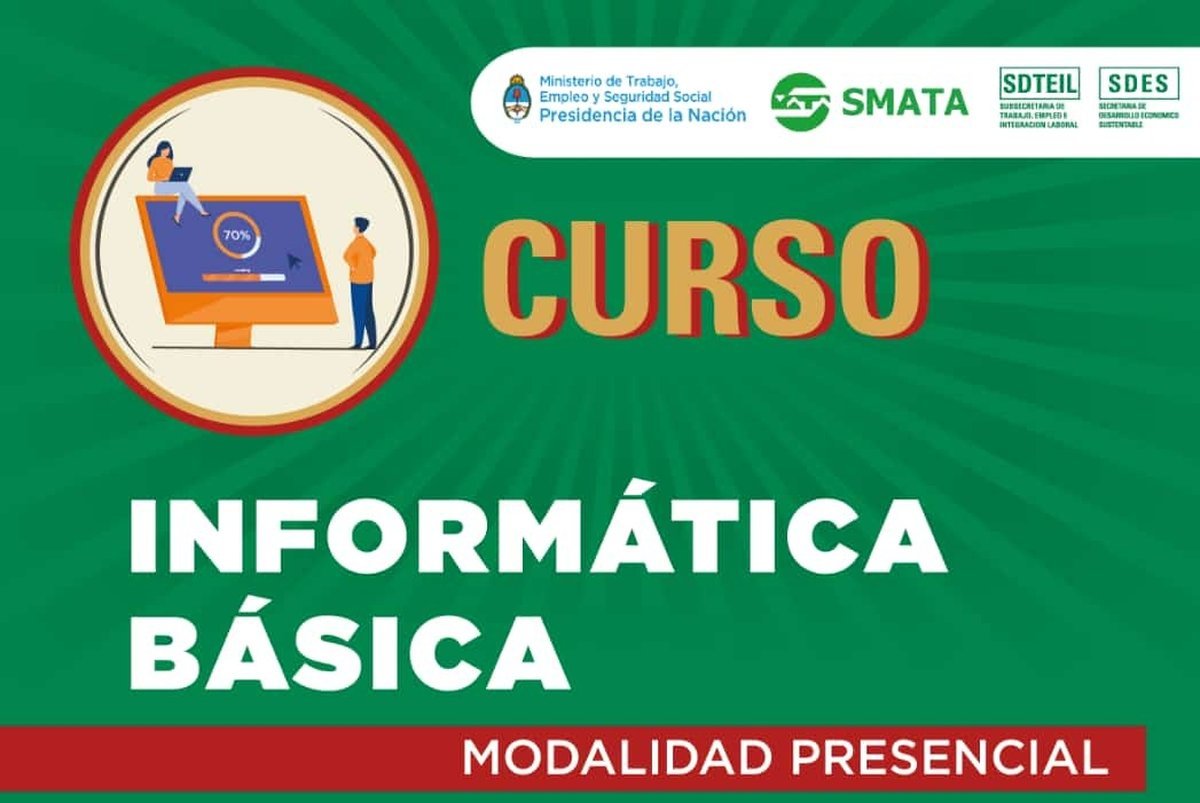 El curso de Inform&aacute;tica b&aacute;sica ser&aacute; de forma presencial en Merlo