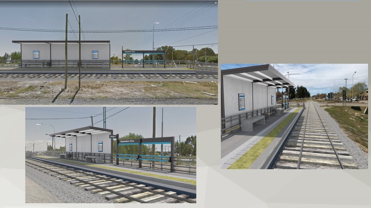 Algo similar a esto ser&iacute;an los nuevos apeaderos en las v&iacute;as del Tren que conecta Haedo y Caseros