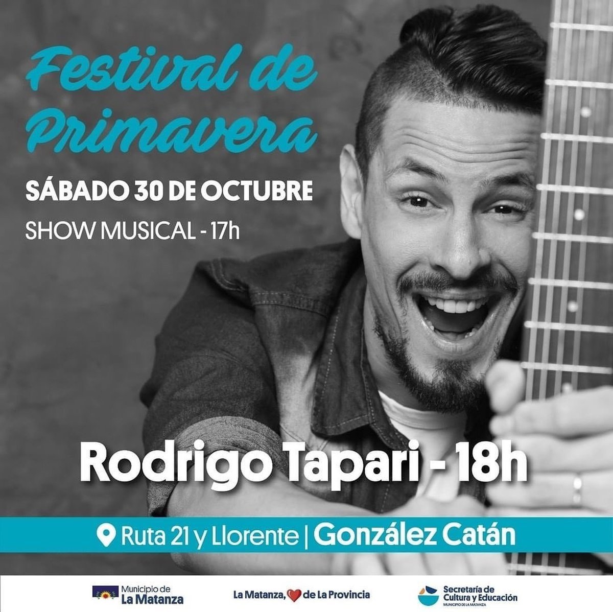 Rodrigo Tapari y su show gratuito en La Matanza.