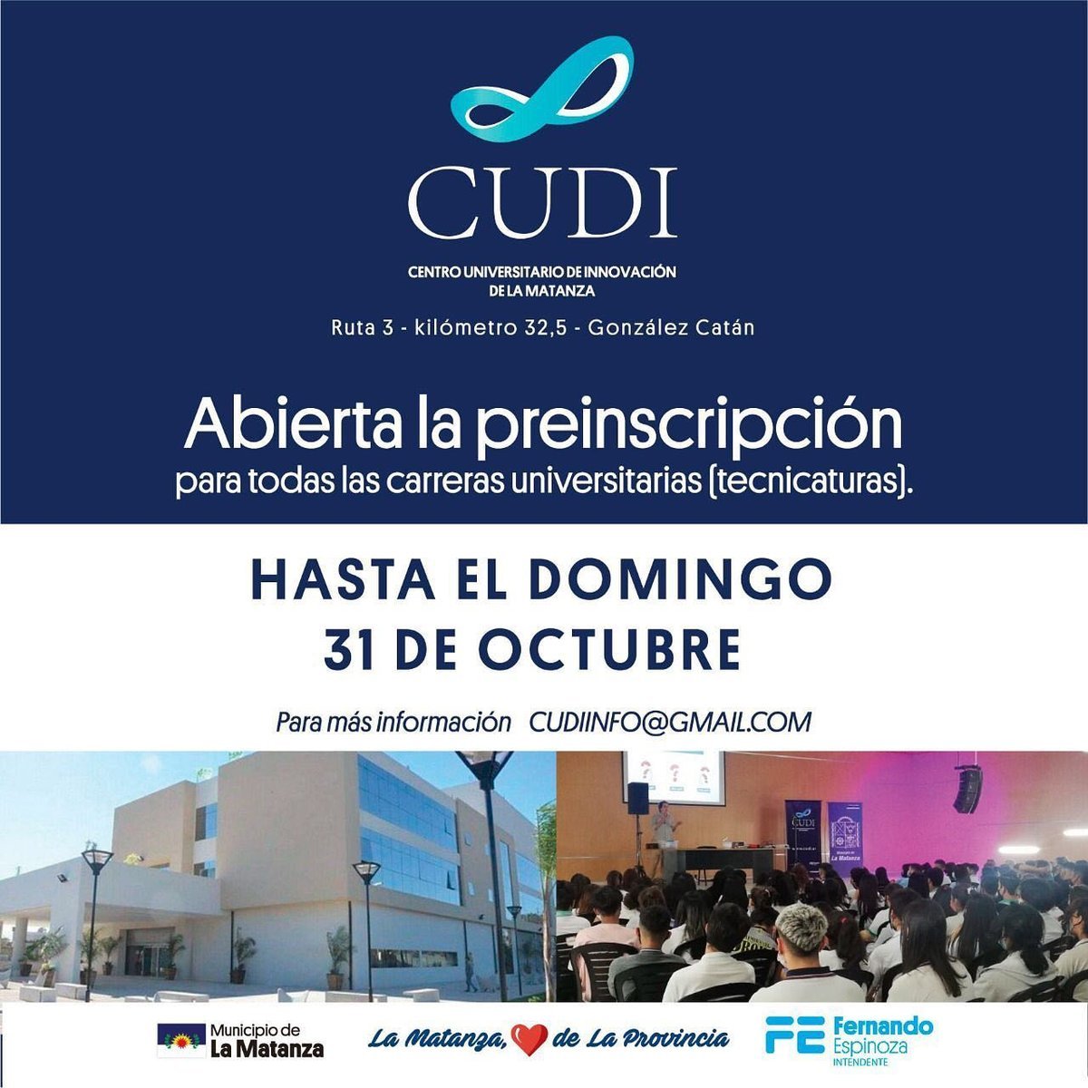 Pre-Inscripci&oacute;n en el Centro Universitario de la Innovaci&oacute;n en Gonz&aacute;lez Cat&aacute;n, La Matanza.