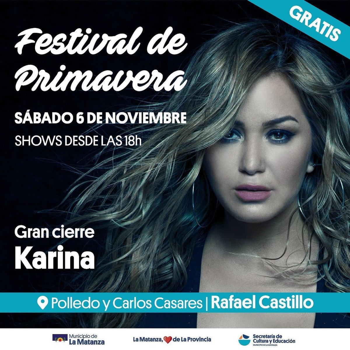 Karina cantar&aacute; gratis en Rafael Castillo, La Matanza.