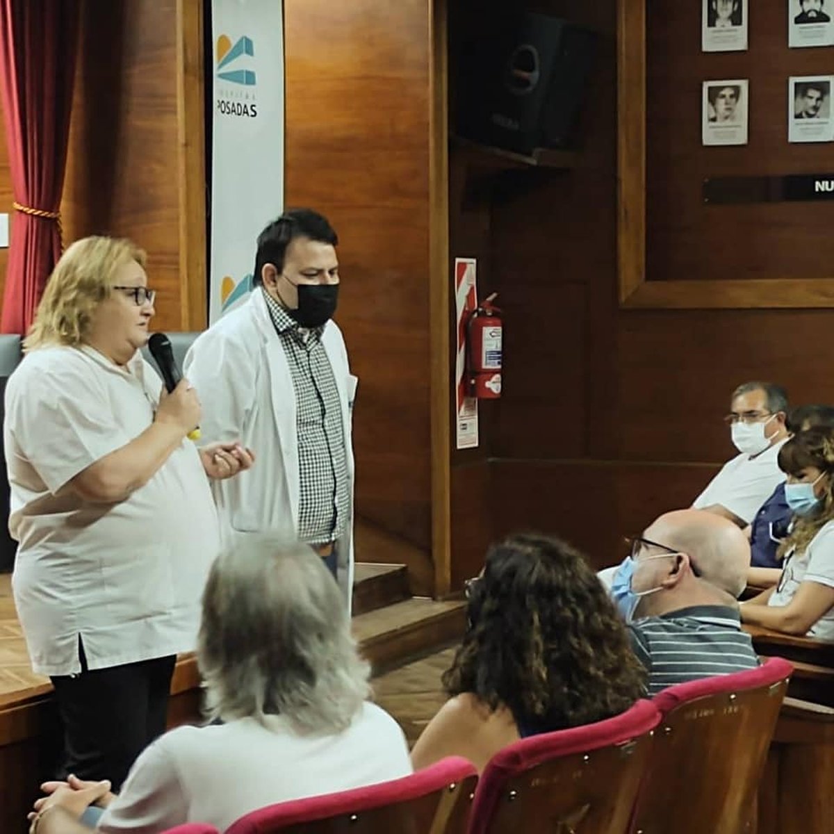 Homenaje del Hospital Posadas a enfermeros.