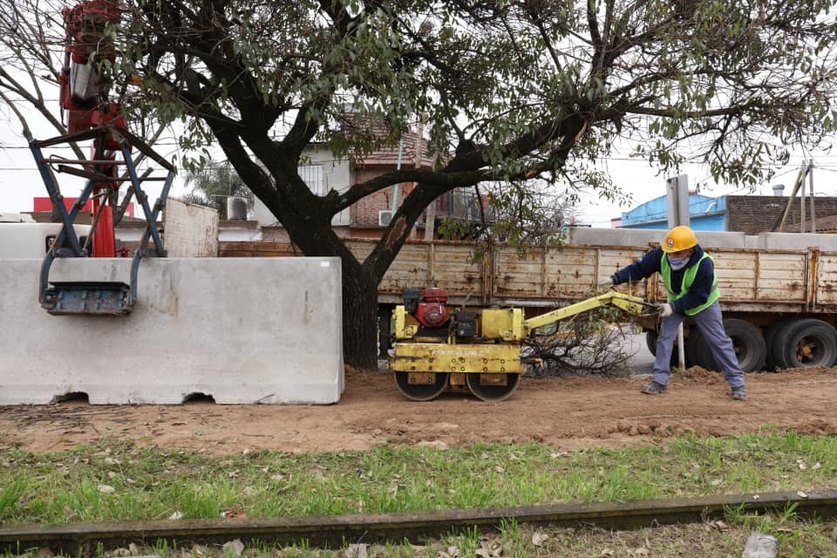 Obras entre las estaciones de Padua y Merlo del Tren Sarmiento.