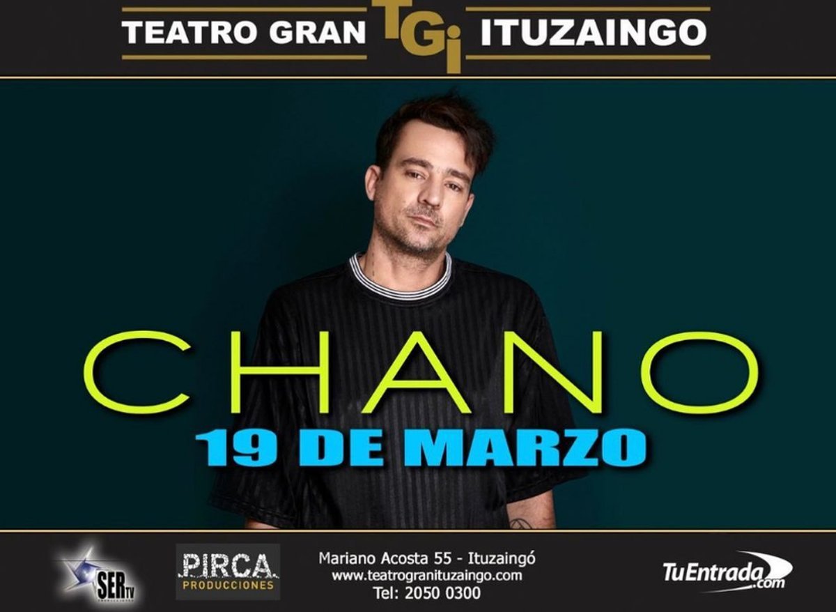 Chano se presenta en Ituzaing&oacute;.