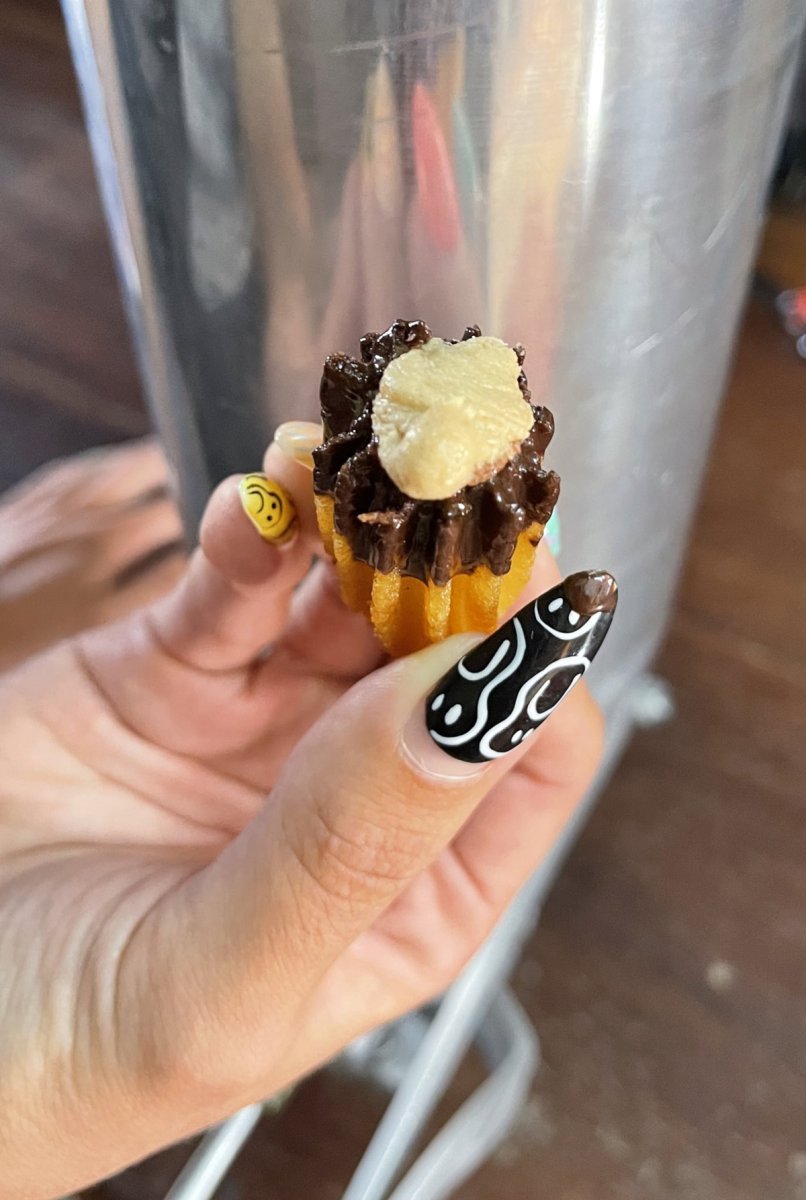 Redes: churros rellenos de Mantecol para la Navidad