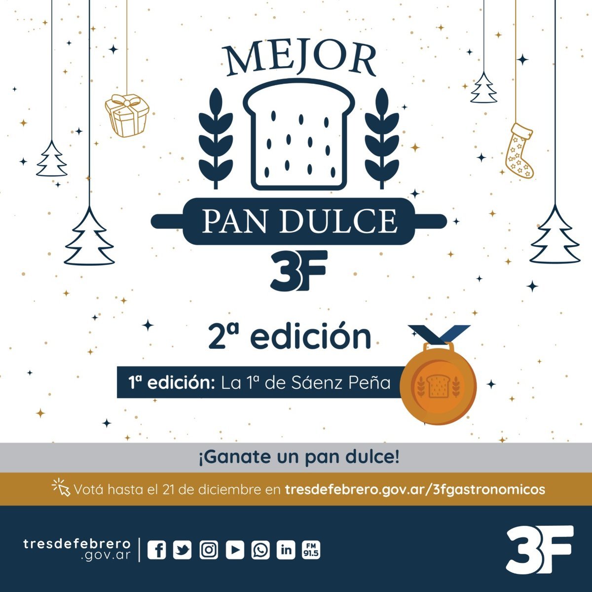 Buscan al mejor pan dulce de Tres de Febrero.
