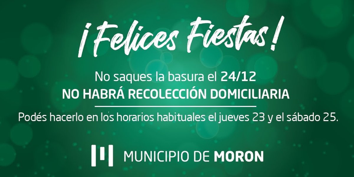 El Municipio de Mor&oacute;n dio a conocer el cronograma de Fiestas.