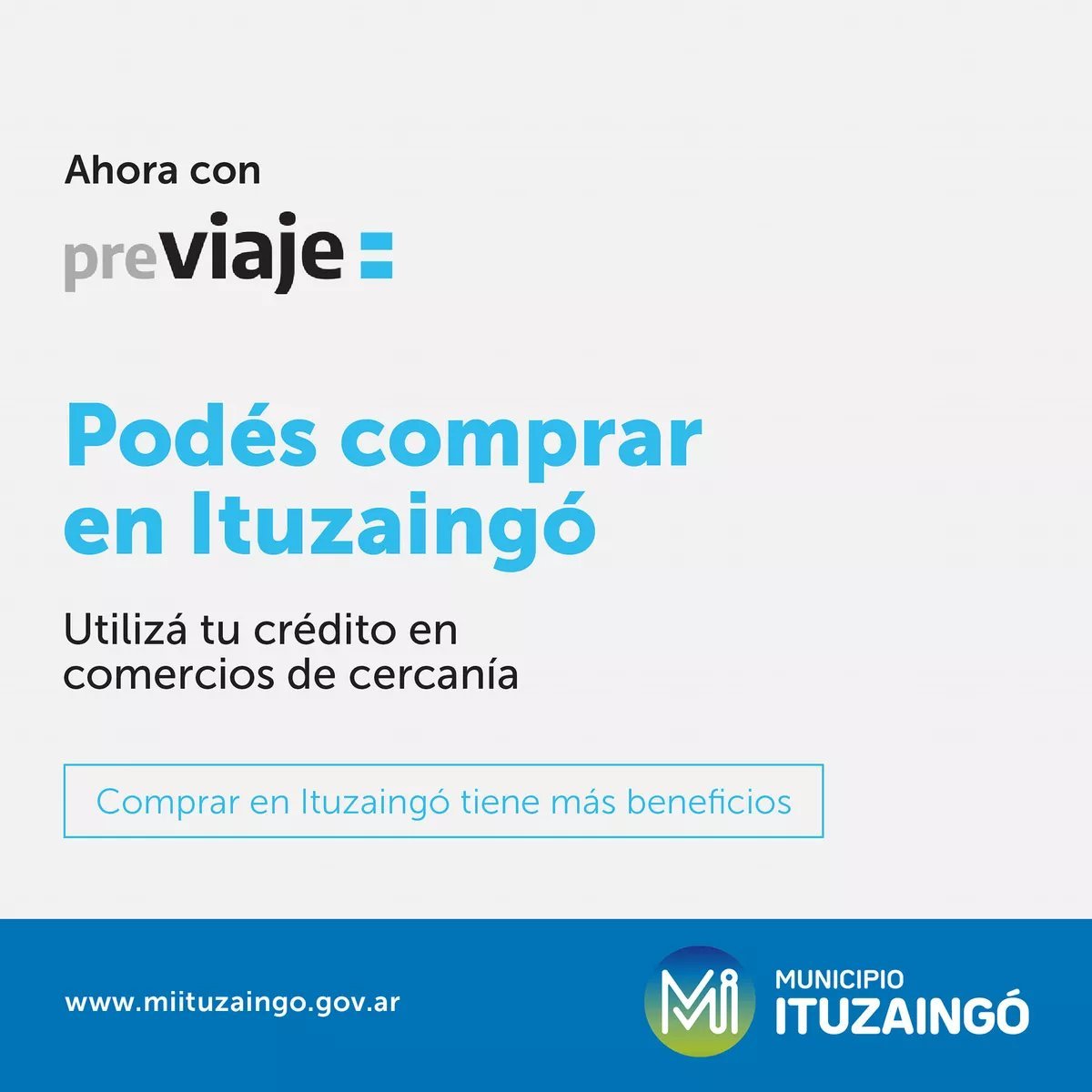 PreViaje se puede utilizar en comercios de Ituzaing&oacute;.