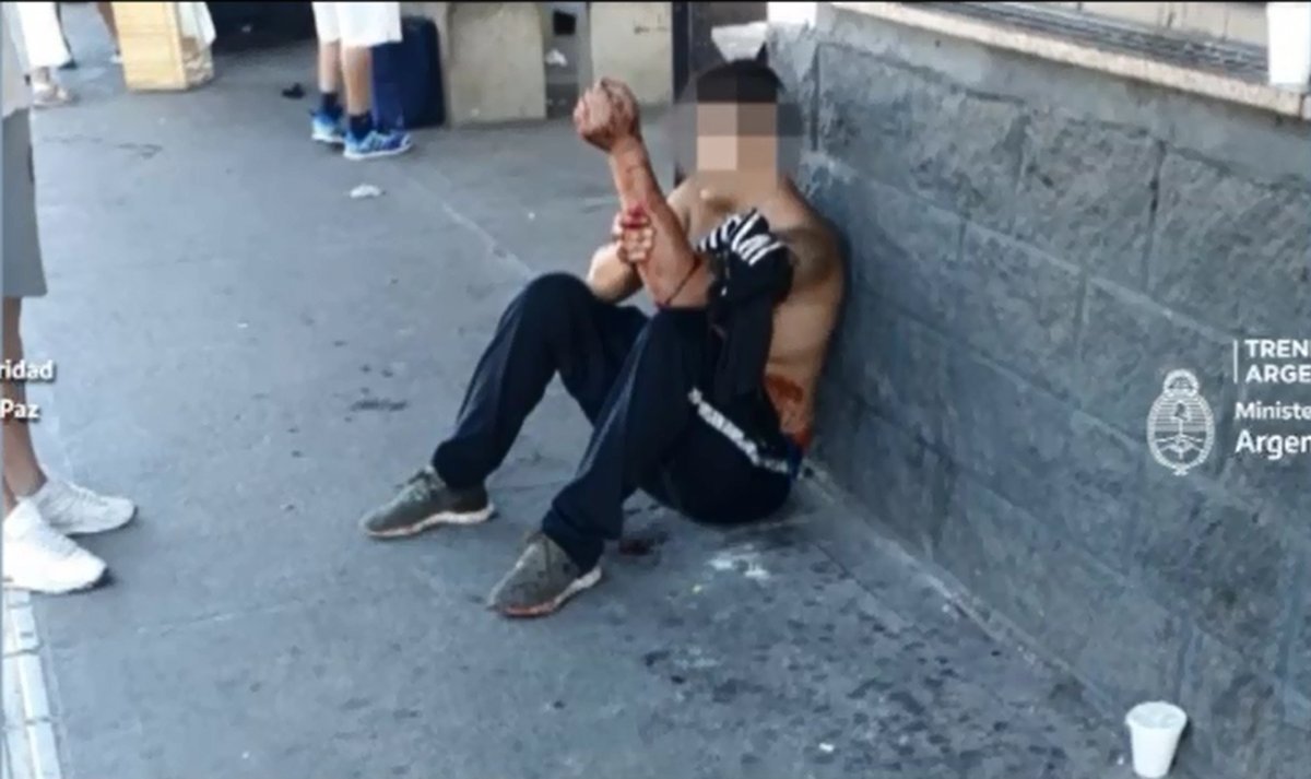 Las c&aacute;maras de Trenes Argentinos mostraron la pelea en la Estaci&oacute;n Jos&eacute; C. Paz del Tren San Mart&iacute;n