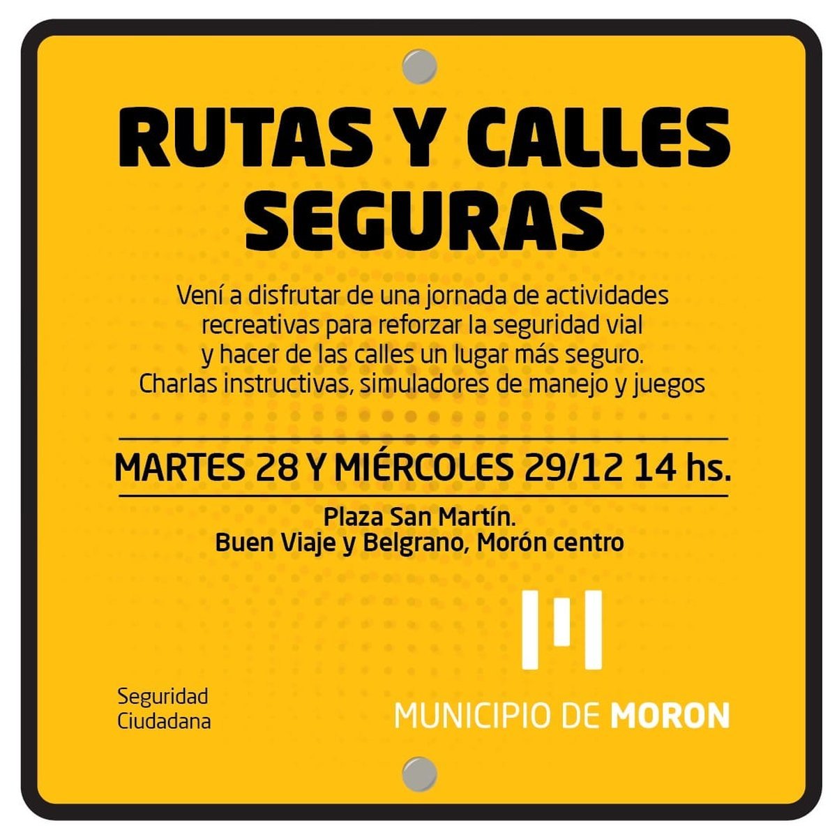 Evento de seguridad vial en Mor&oacute;n.