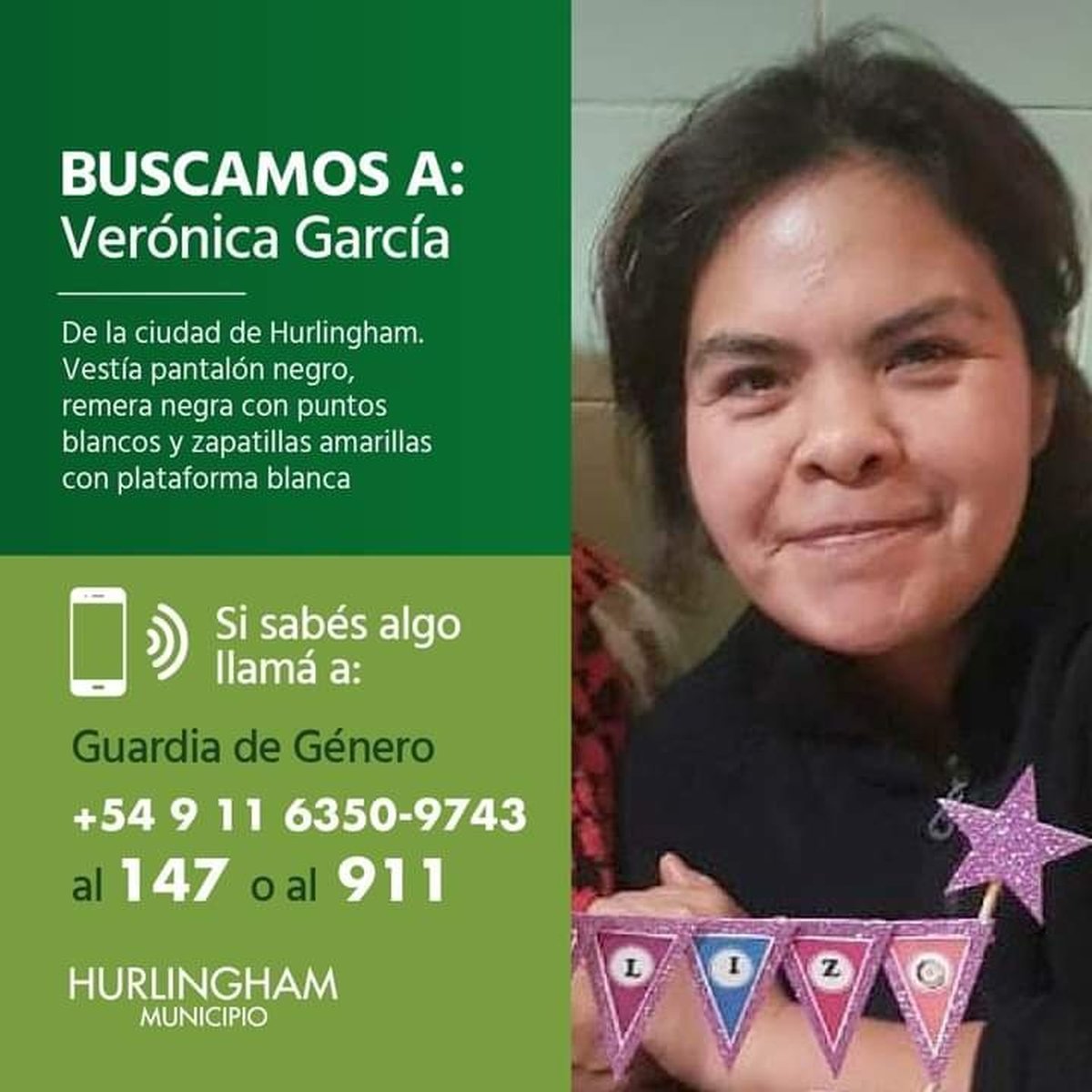 Ver&oacute;nica Garc&iacute;a desapareci&oacute; en Hurlingham