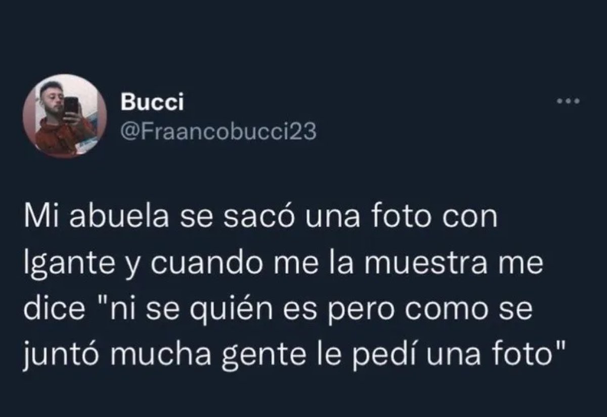 El tweet sobre L-Gante y una abuela que se volvi&oacute; viral.