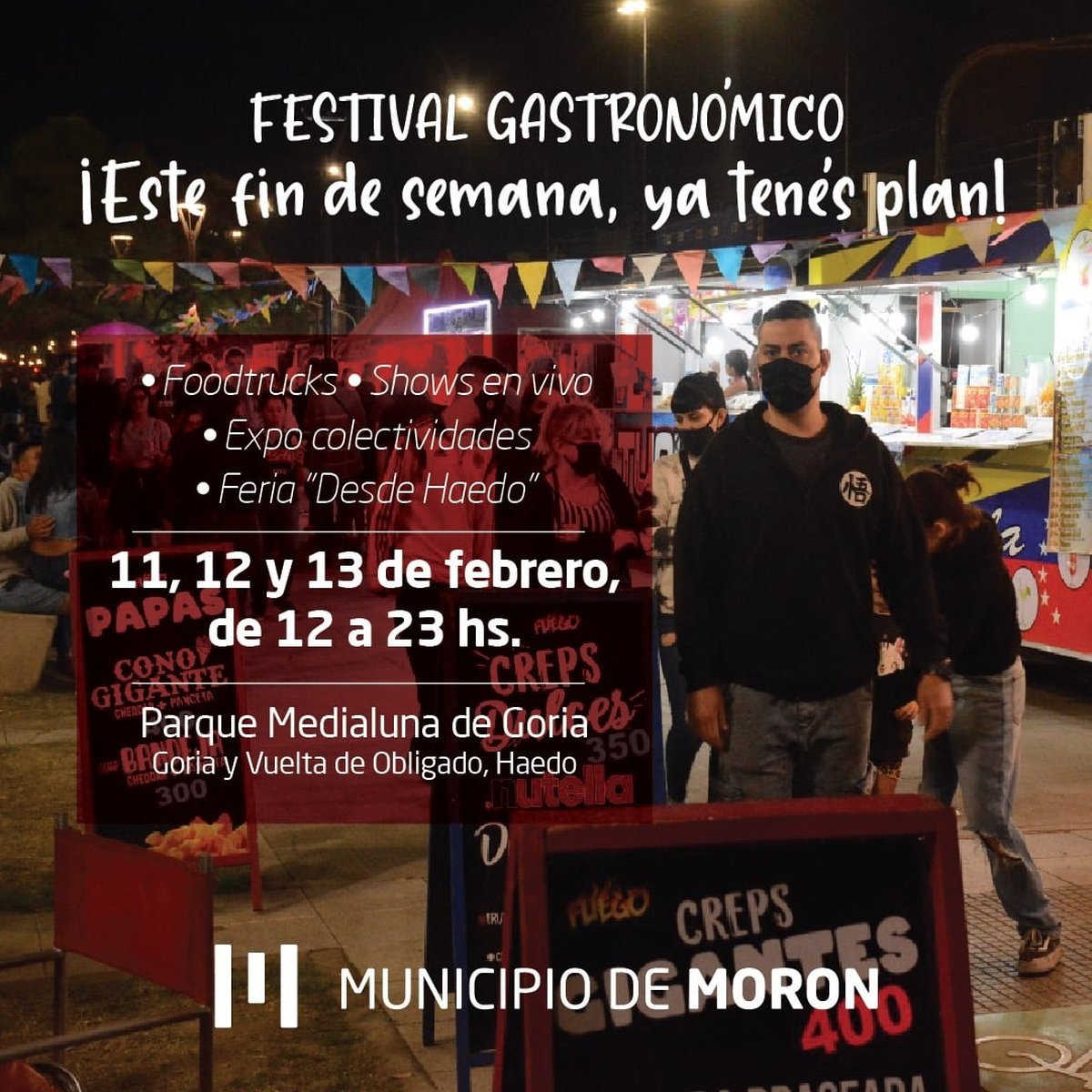 Festival gastron&oacute;mico en la Plaza Goria de Haedo este fin de semana