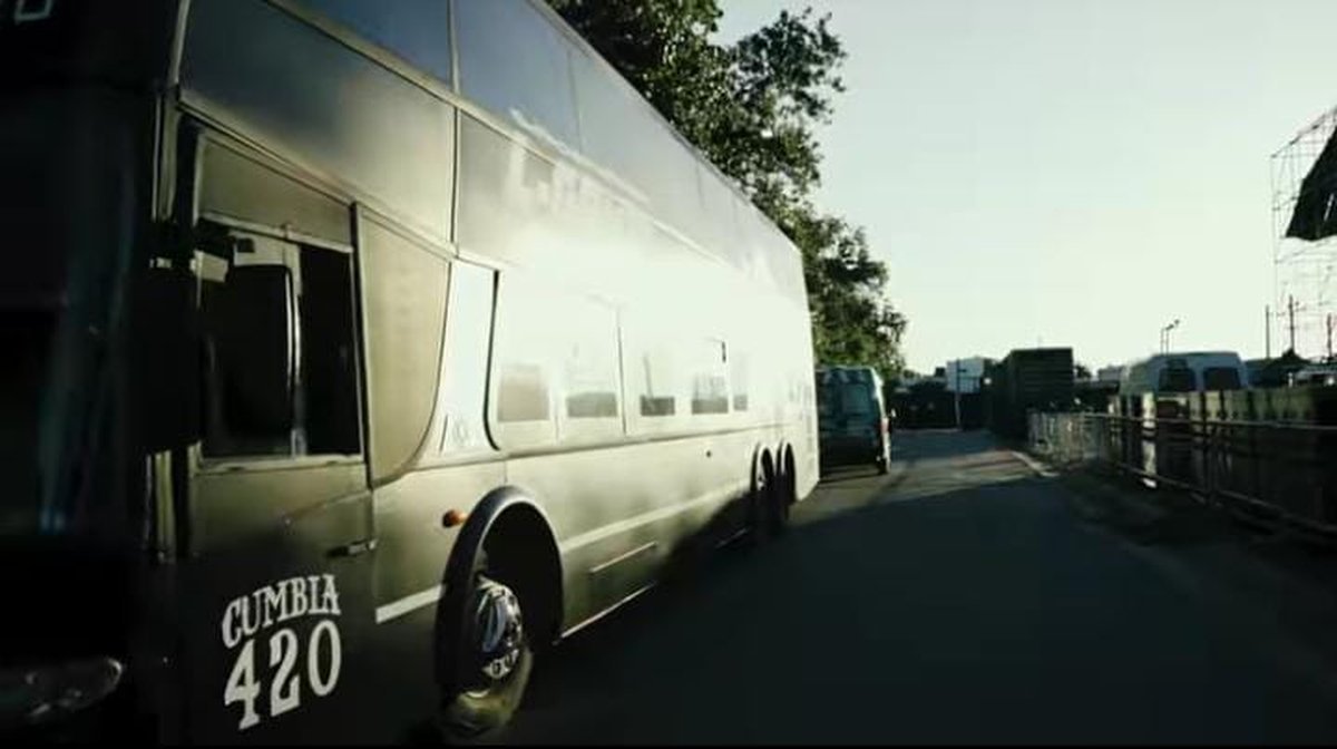 Lo que se puede ver del micro en el video subido a las redes de L Gante