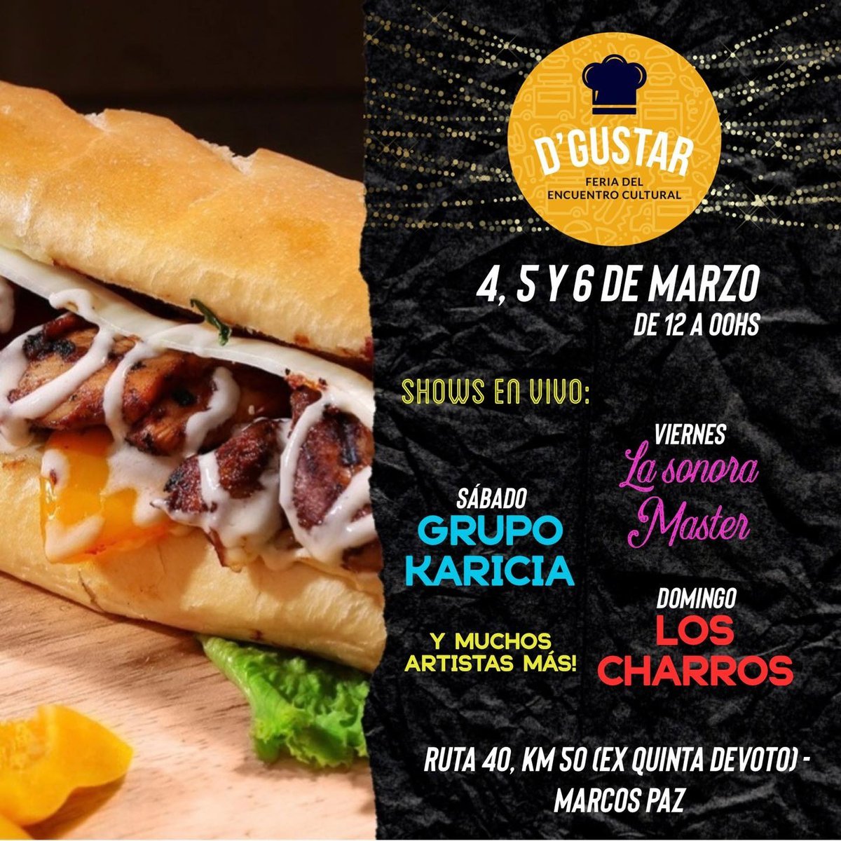 Marcos Paz: llega la feria D'Gustar con shows y actividades