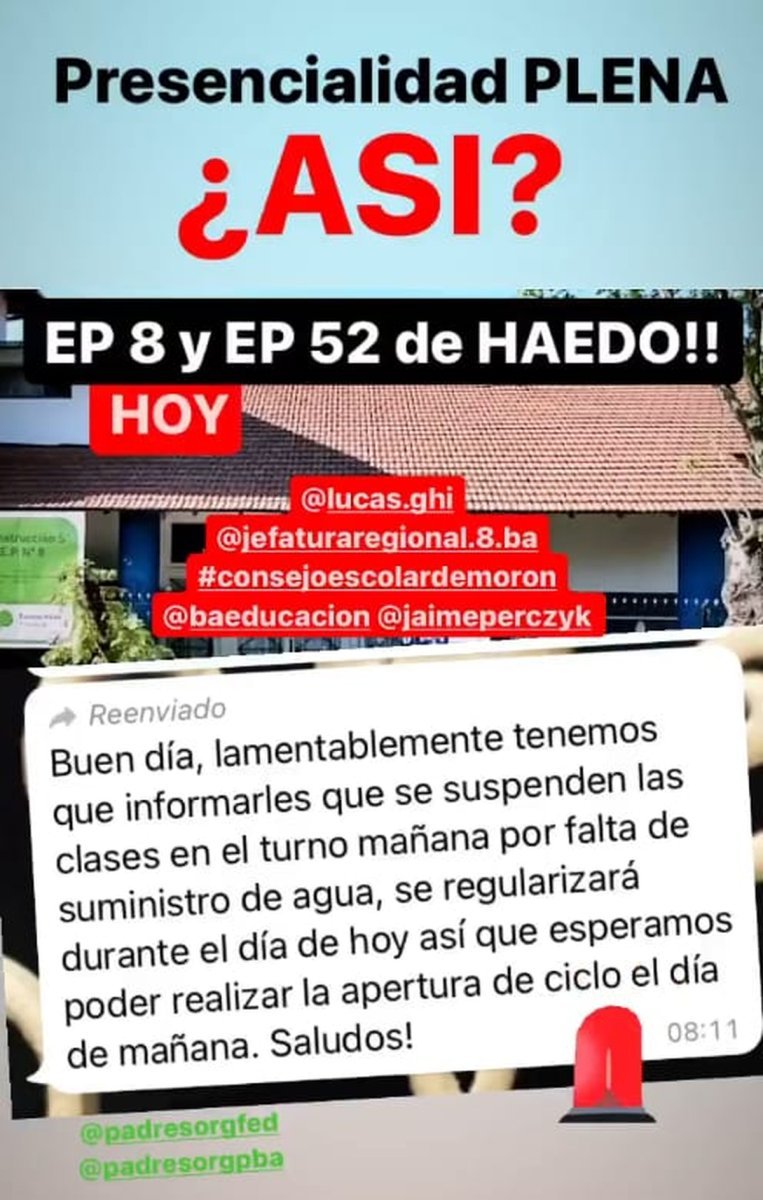 Dos colegios de Haedo no pudieron arrancar las clases esta ma&ntilde;ana