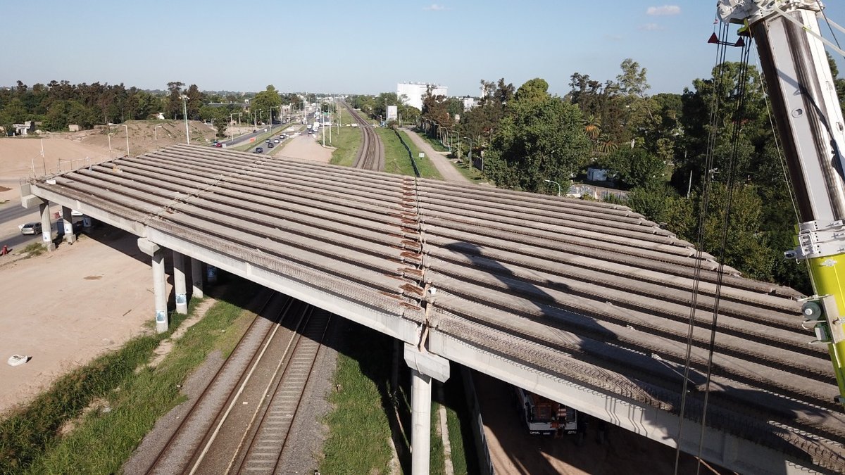 El estado de las obras en el l&iacute;mite entre Merlo y Moreno