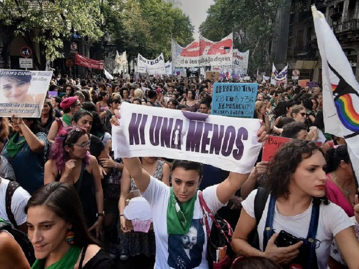 Nueva marcha del colectivo Ni Una Menos por el D&iacute;a de la Mujer.
