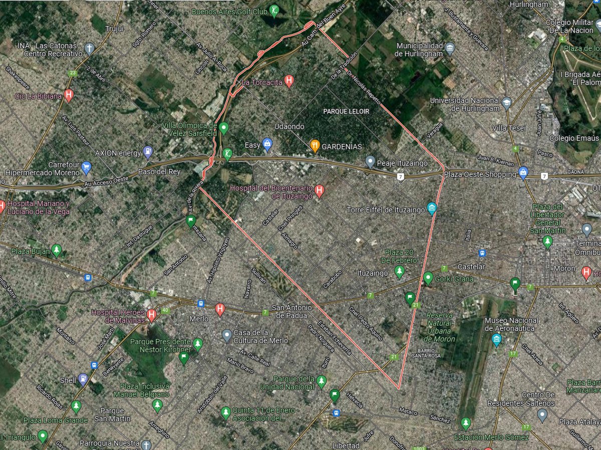 Los l&iacute;mites de Ituzaing&oacute; dentro del conurbano bonaerense