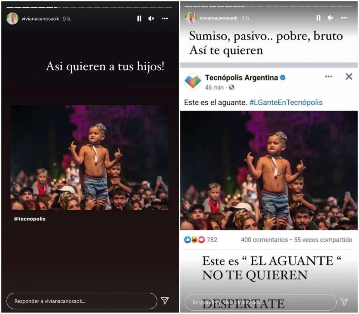 Estas son las historias que public&oacute; Viviana Canosa.