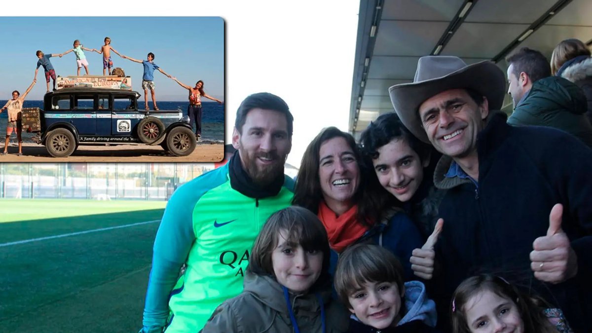 Durante su viaje fueron recibidos por personalidades como Lionel Messi