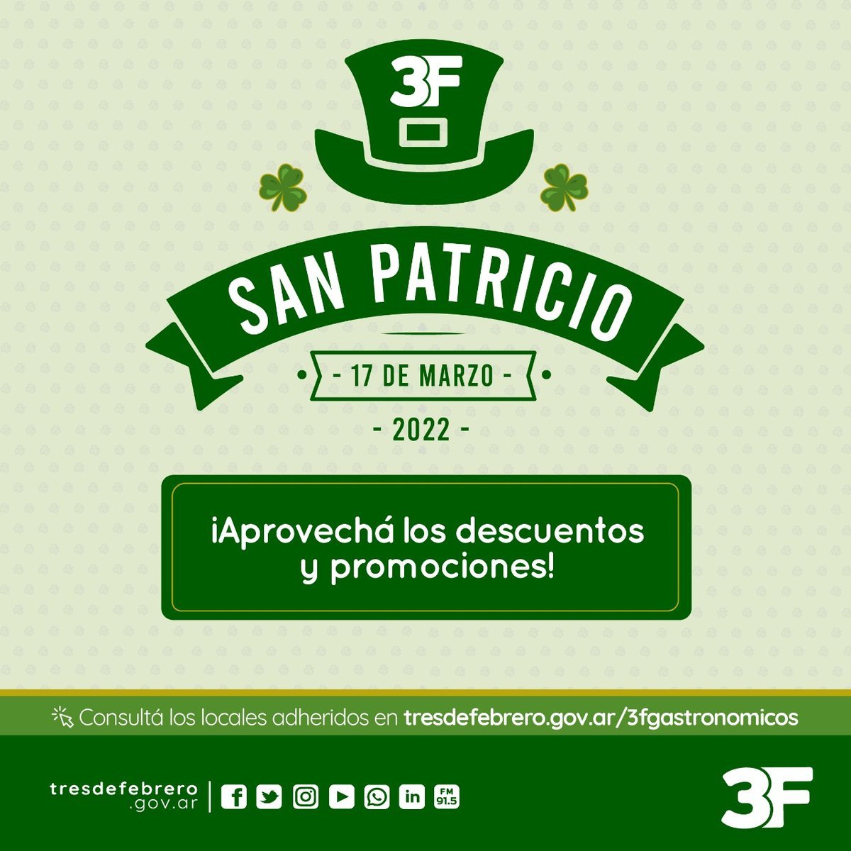 La Fiesta Nacional de San Patricio tambi&eacute;n se celebra en Tres de Febrero