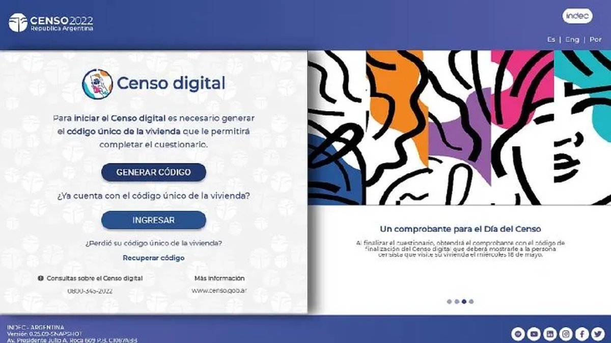 Censo 2022: Ya est&aacute; disponible la versi&oacute;n digital en Argentina para completarlo por Internet.