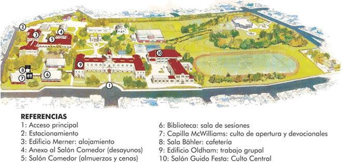 El mapa del Colegio Ward en Villa Sarmiento