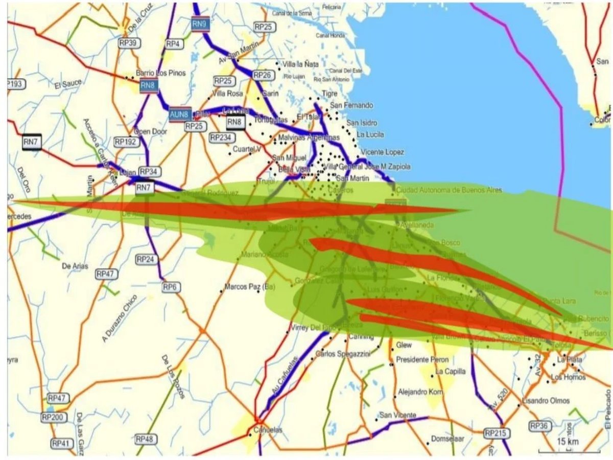 Clima: Los cuatro tornados que afectaron la Zona Oeste y Sur del Gran Buenos Aires. Fuente: Meteored