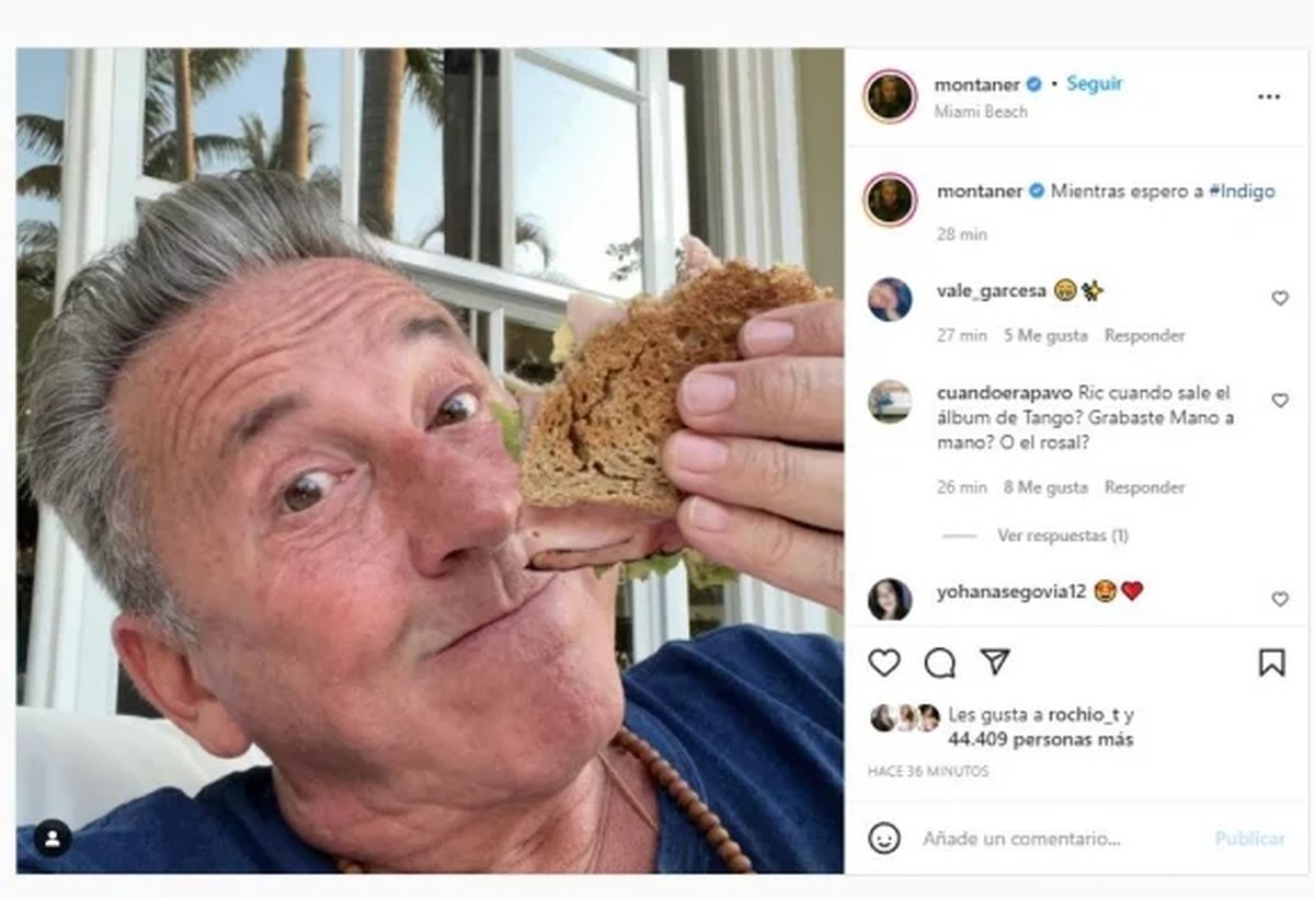 Redes: Ricardo Montaner se mostr&oacute; expectante en Instagram.