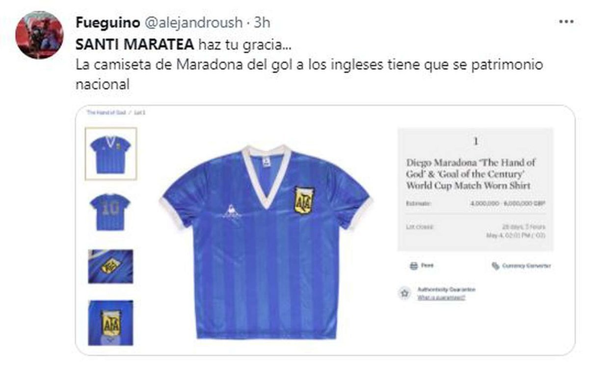 En Twitter piden la ayuda de Santi Maratea