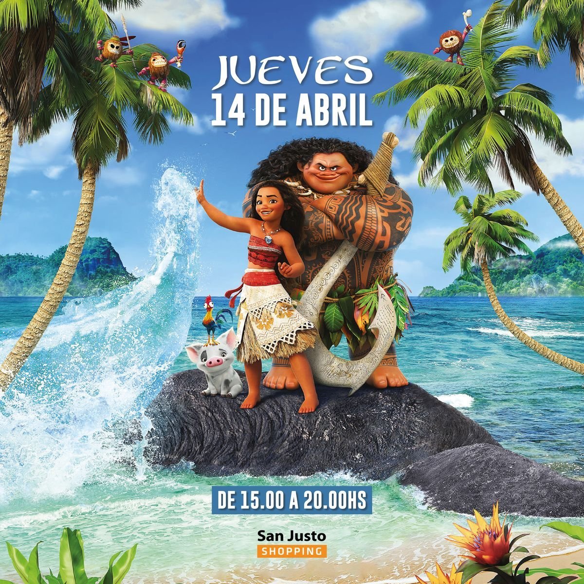 Moana y Maui estar&aacute;n en San Justo Shopping
