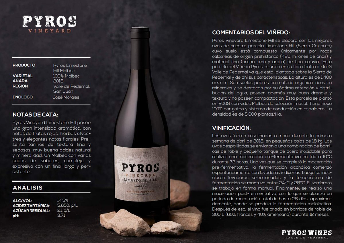 Pyros Limestone Hill Malbec 2018 se consagr&oacute; como 