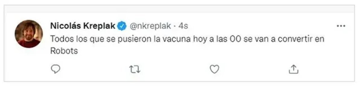 Uno de los tuits del ministro de salud de la provincia