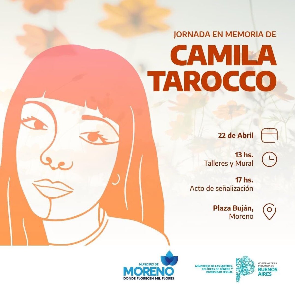 Jornada en memoria de Camila Tarocco, la joven asesinada en Moreno en abril del 2020