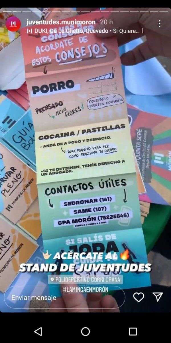 El folleto competo para los j&oacute;venes que se entreg&oacute; en Mor&oacute;n